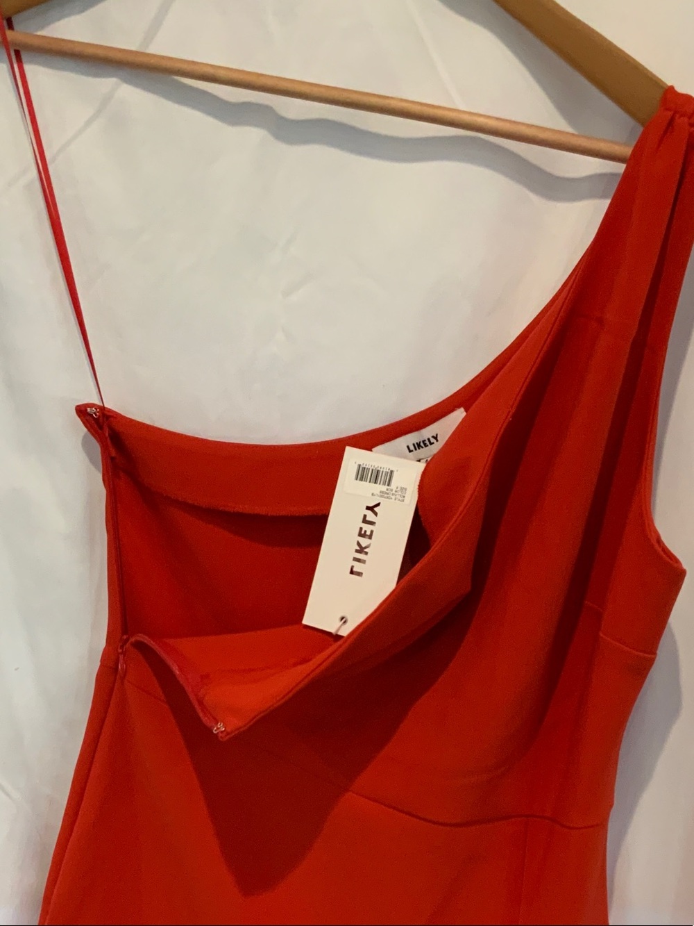 Likely Red One-Shoulder Ruffle-Hem Dress - Picture 5 of 5